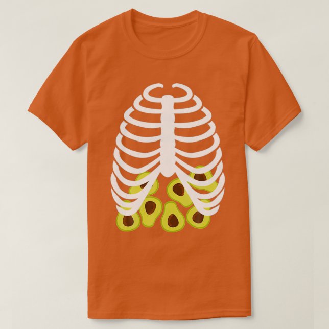 Avocado Skeleton T Shirt (Design framsida)