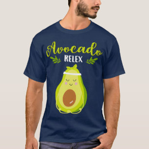 Avocado Slappna av Avocado Yoga Pose Avocado Vegan T Shirt