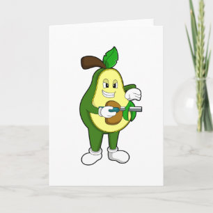 Avocado som frisör med rakhyvel kort