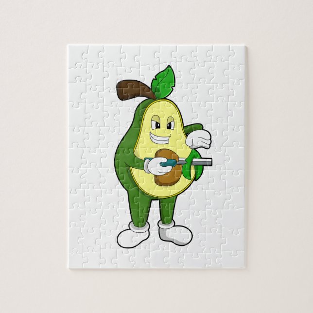 Avocado som Hairdresser med Razor Pussel (Vertikal)