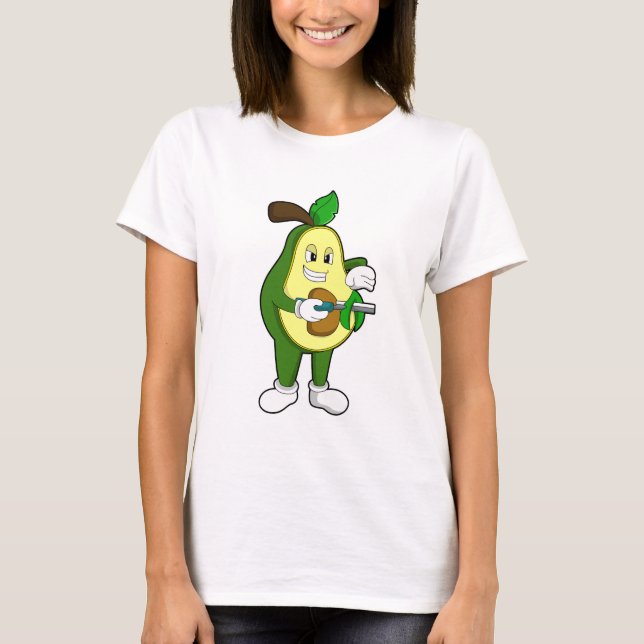 Avocado som Hairdresser med Razor T Shirt (Framsida)