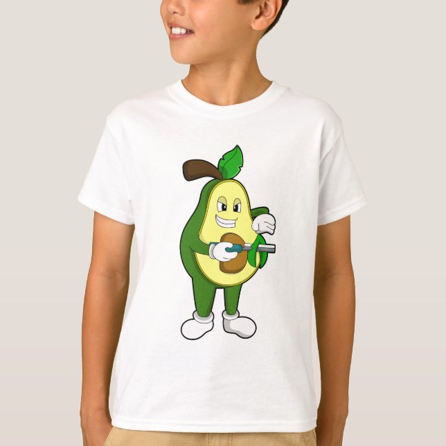 Avocado som Hairdresser med Razor T Shirt (Framsida)