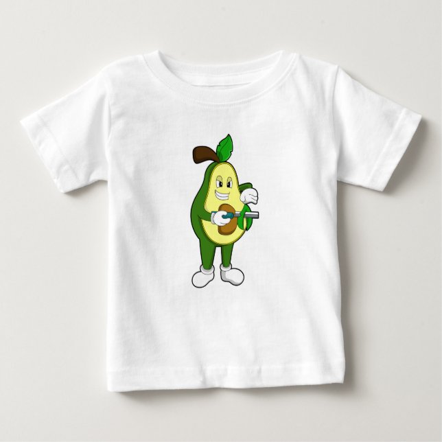 Avocado som Hairdresser med Razor T Shirt (Framsida)
