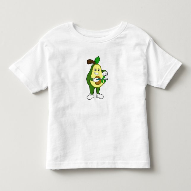 Avocado som Hairdresser med Razor T Shirt (Framsida)