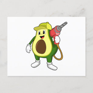 Avocado som hantverkare med borr vykort