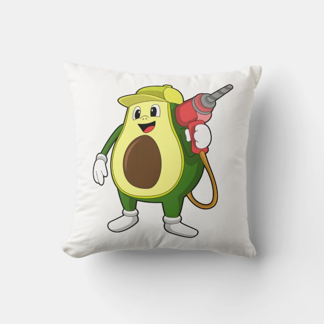 Avocado som hantverkare med examen kudde (Framsida)