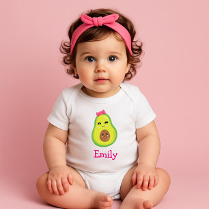 Avocado Söt Girl Rosa Bow T Shirt