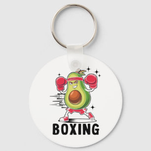 Avocado spela upp Boxing Healthy Vegetarian Food Nyckelring