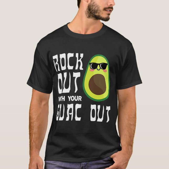 Avocado Sten Guac out-workout-gym Personlig tränin T Shirt (Framsida)