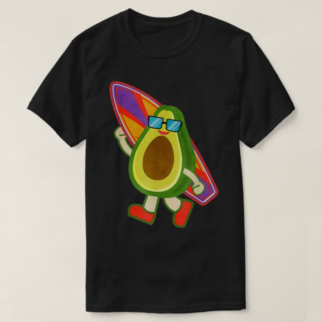 Avocado Surfing 5 T Shirt (Design framsida)