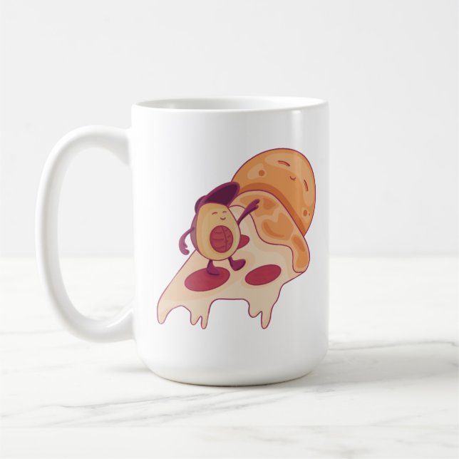 Avocado Surfing på ett segment av Pizza-sommarvers Kaffemugg (Vänster)