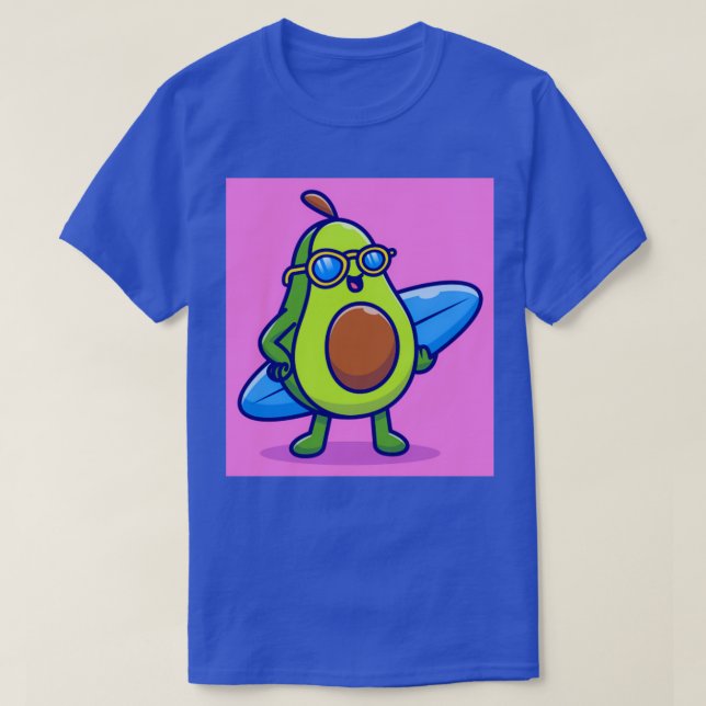 Avocado Surfing T Shirt (Design framsida)