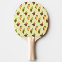 Avocado Taco Gult Ping Pong Paddle