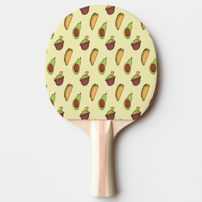 Avocado Taco Gult Ping Pong Paddle Pingisracket (Framsidan)
