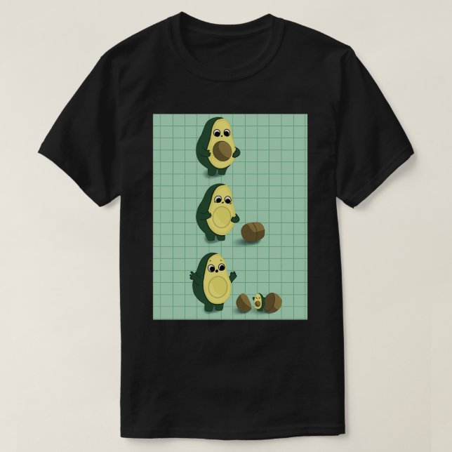 Avocado tappar grop till nya avokado t shirt (Design framsida)