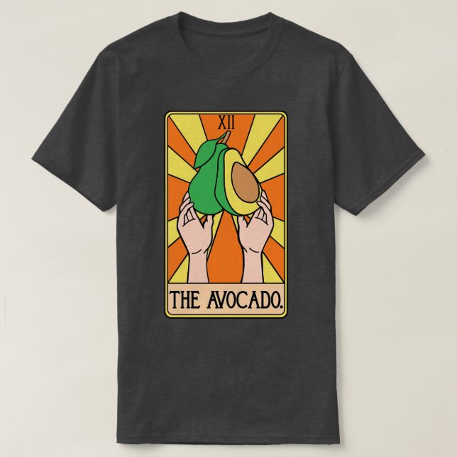 Avocado Tarot Card Funny T Shirt (Design framsida)