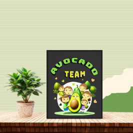 Avocado-teamet Fototryck