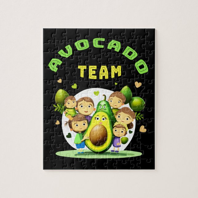 Avocado-teamet Pussel (Vertikal)