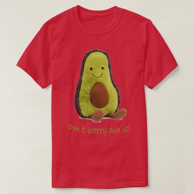 Avocado Tecknad T Shirt (Design framsida)