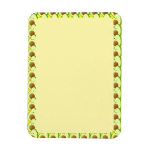 Avocado Teckning Gräns Blank Anpassningsbar Text Magnet