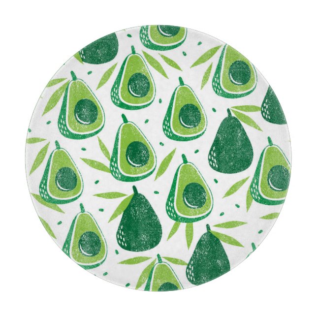 Avocado, texturerad frimärke, sömlös mönster. (Framsidan)