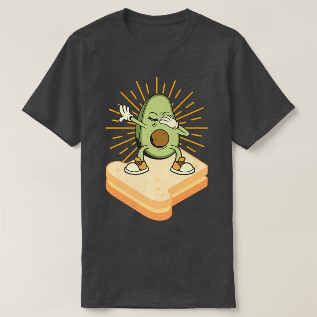Avocado Toast Costume Dabbing Avocado T Shirt (Design framsida)