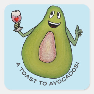 Avocado Toast Fyrkantigt Klistermärke