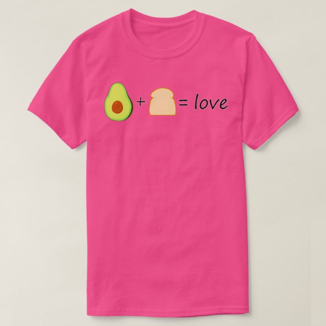 Avocado Toast Kärlek T Shirt (Design framsida)