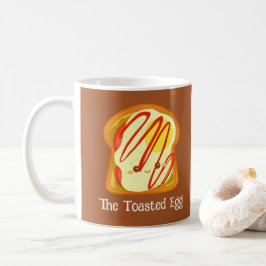 Avocado-toast med ägg och tomat kaffemugg