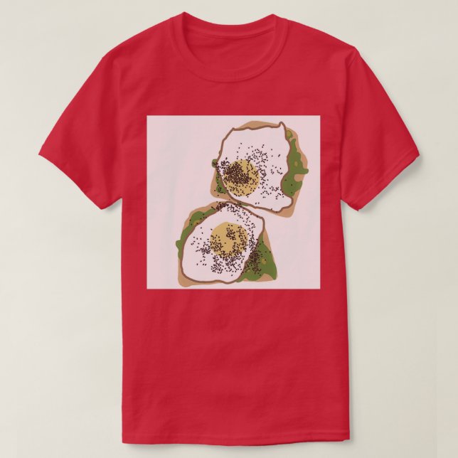 Avocado Toast med Egg 2 T Shirt (Design framsida)
