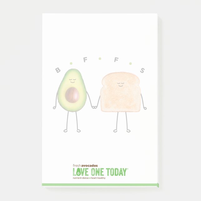 Avocado Toast Post-it® Notes, 4" x 6" Post-it Note (Framsida)