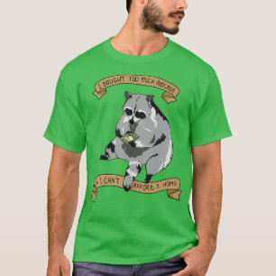 Avocado toast raccoon t shirt