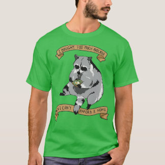Avocado toast raccoon t shirt