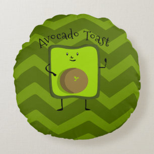 Avocado Toast Rund Kudde