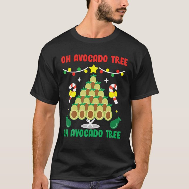 Avocado Träd Funny Food Vegan julgåva T Shirt (Framsida)