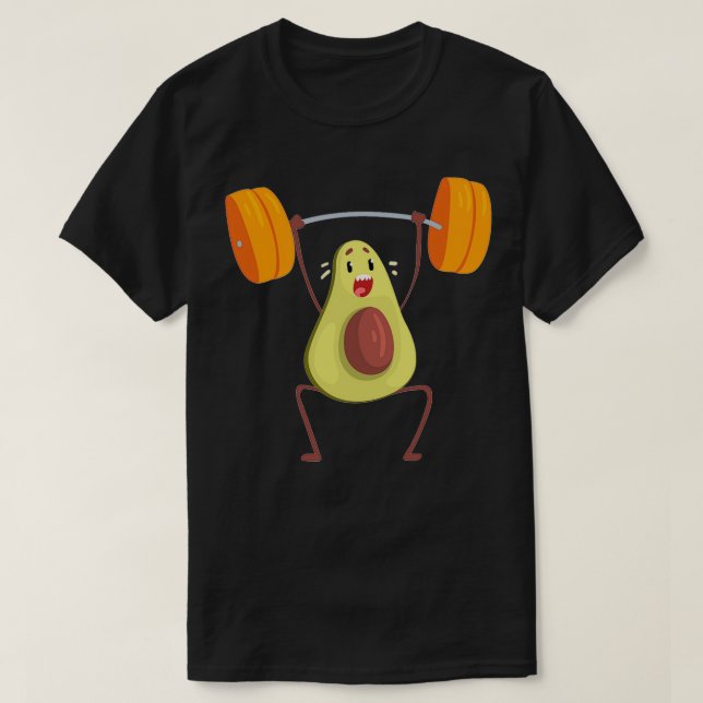 Avocado tränar med en märklig installation av barb t shirt (Design framsida)