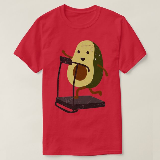 Avocado Treadmill Springer Workout Funny Gift Idea T Shirt (Design framsida)