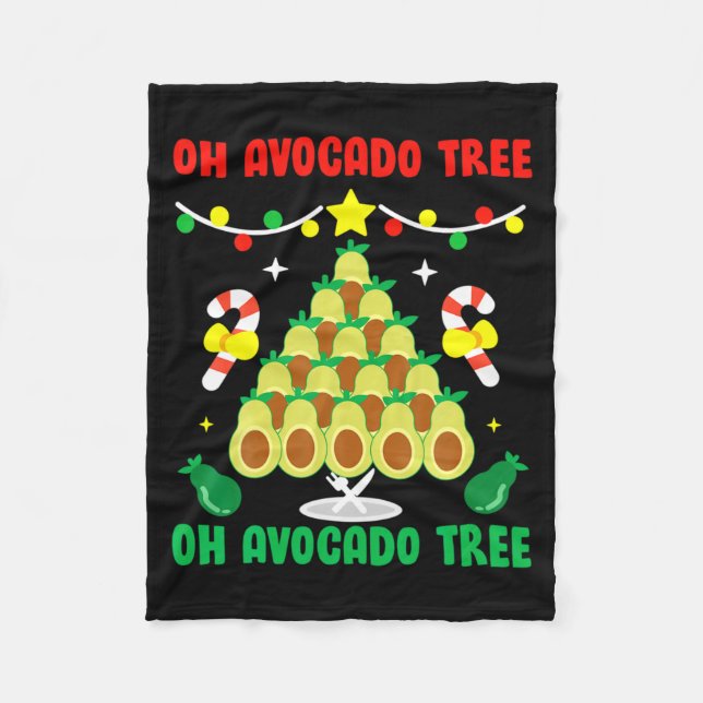 Avocado Tree Funny Food Vegan Christmas Gift  Fleecefilt (Framsidan)