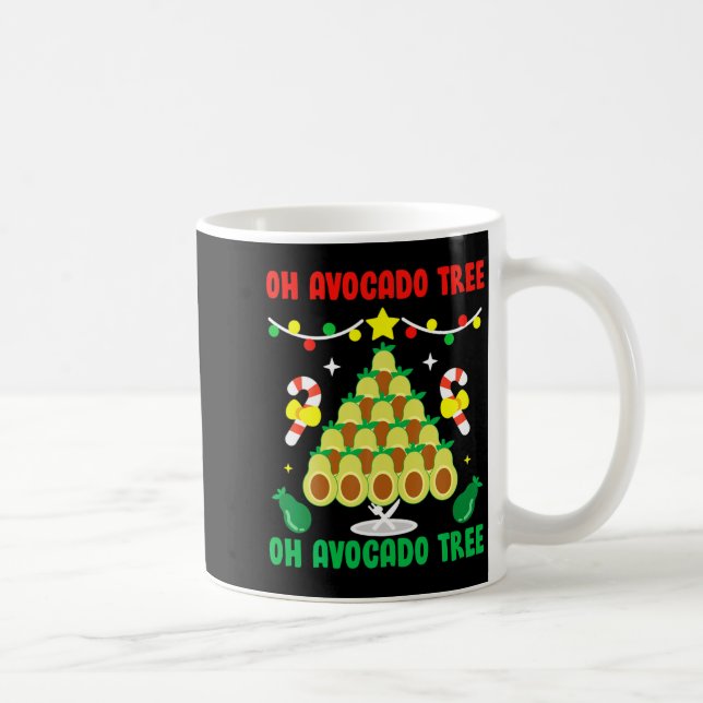 Avocado Tree Funny Food Vegan Christmas Gift  Kaffemugg (Höger)