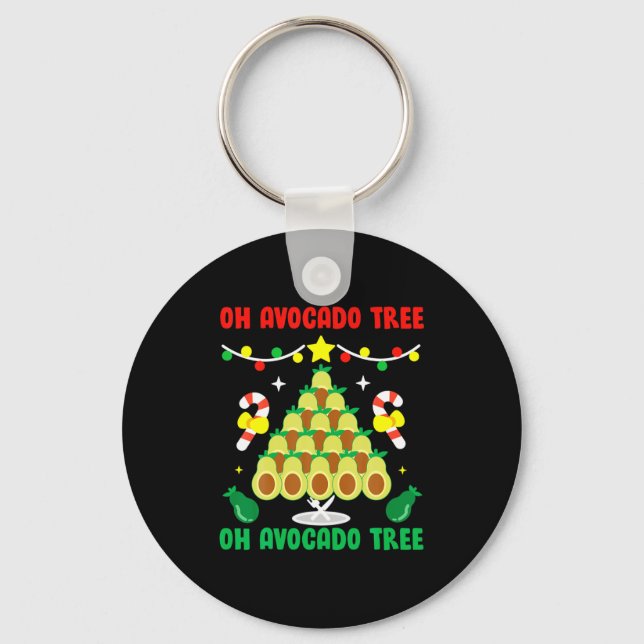 Avocado Tree Funny Food Vegan Christmas Gift  Nyckelring (Framsida)