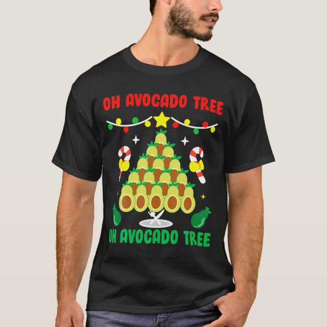 Avocado Tree Funny Food Vegan Christmas Gift  T Shirt (Framsida)