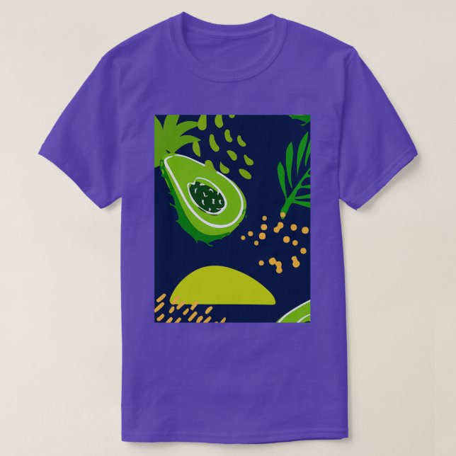Avocado Tropical Delicious Färg Design Classic TS T Shirt (Design framsida)