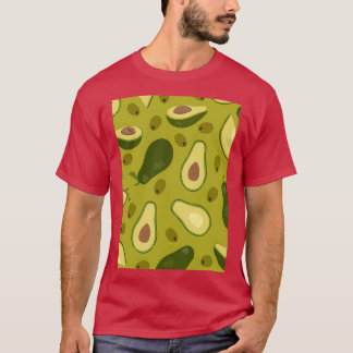 Avocado Tropical Delicious Stil Blommigt T Shirt