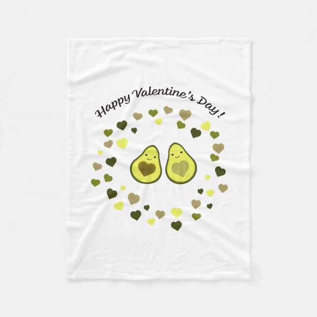 Avocado Valentine Fleecefilt (Framsidan)