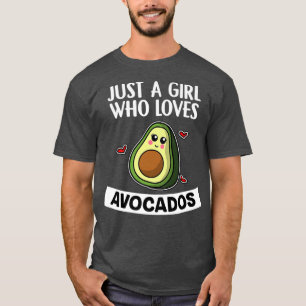Avocado Vegan Vegetarian Bara en flicka som Kärlek T Shirt