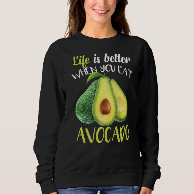 Avocado Vegan Vegetarian Guacamole T Shirt (Framsida)