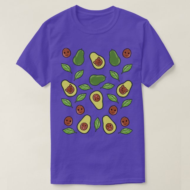 Avocado Vegetable Pattern T Shirt (Design framsida)