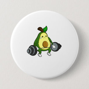 Avocado vid Fitness med Barbell Knapp
