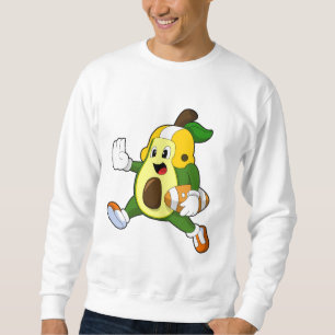 Avocado vid fotbollsportar lång ärmad tröja