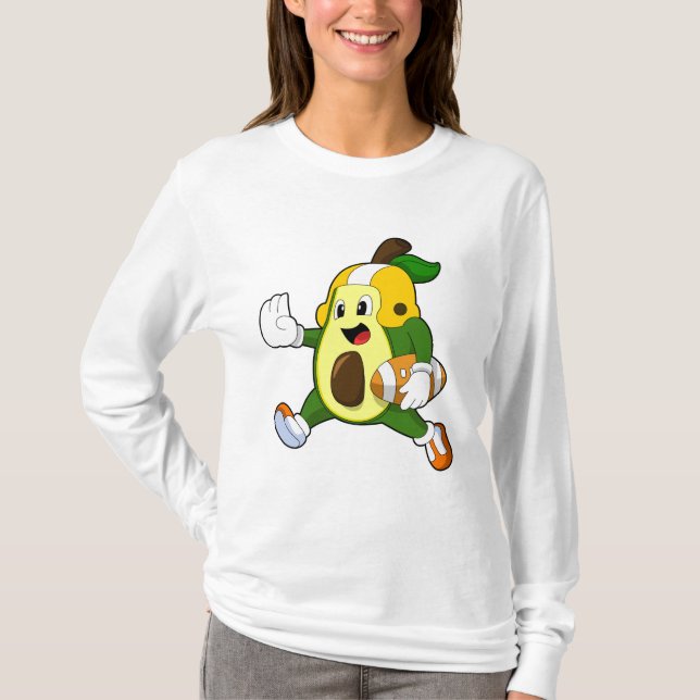 Avocado vid fotbollsportar t shirt (Framsida)